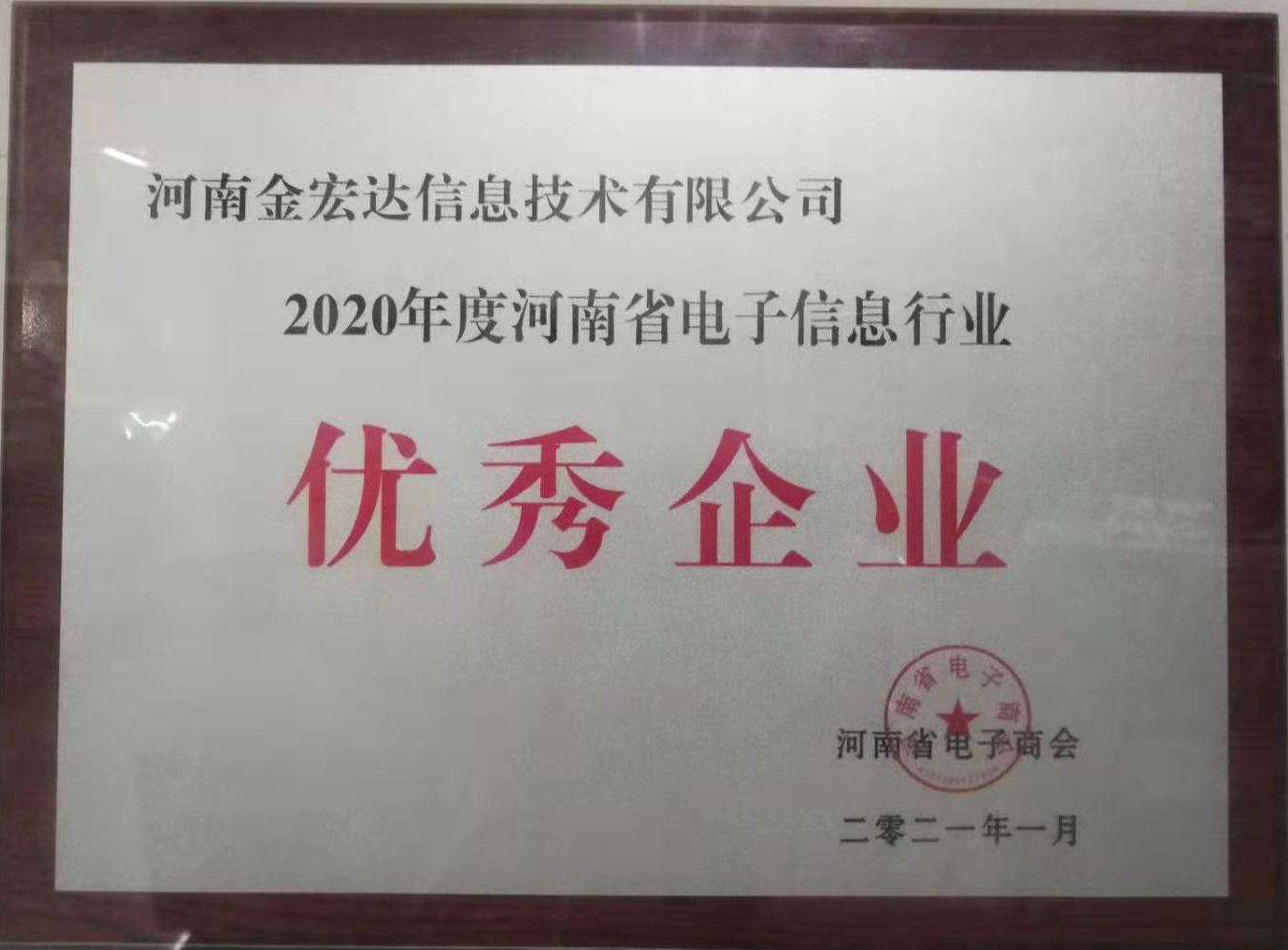 2020年度河南省电子信息行业优秀企业